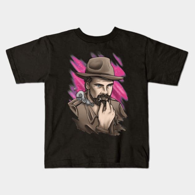 Chief Hopper Kids T-Shirt by AlmiranWhite